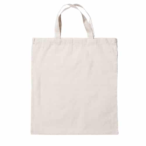 bolsa de algodón con asas cortas