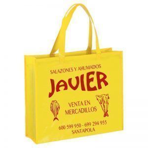 bolsa amarilla de Tst plastificada