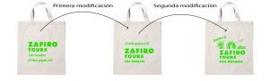 estamparon logo bolsa rafia