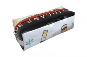 Neceser de pvc charol con logo a 3 colores